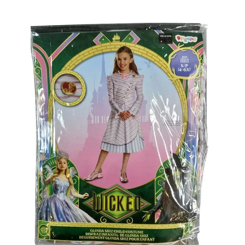 Wicked Glinda Shiz University Uniform Costume Girls Small (4-6X) Pink NWT